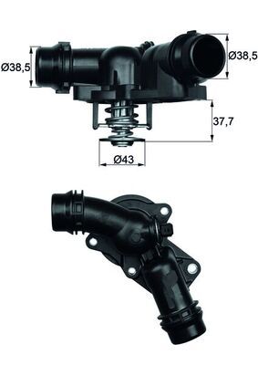Termostat, płyn chłodzący MAHLE TM1397