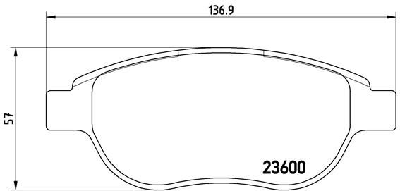 Zestaw klocków hamulcowych, hamulce tarczowe BREMBO P 61 068