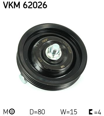 Rolka napinacza, pasek klinowy wielorowkowy SKF VKM62026