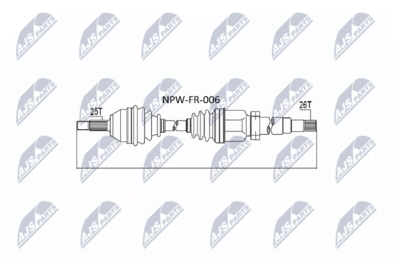 Wał napędowy NTY NPW-FR-006