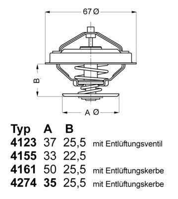 Termostat, płyn chłodzący WAHLER 4123.80D