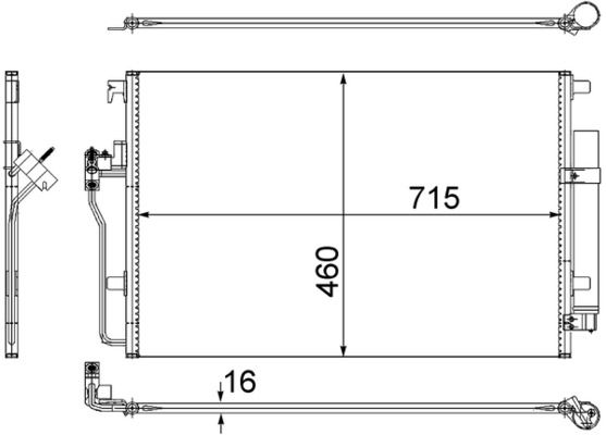 Skraplacz, klimatyzacja MAHLE AC553001S