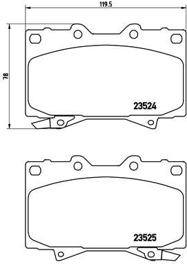 Zestaw klocków hamulcowych, hamulce tarczowe BREMBO P 83 048