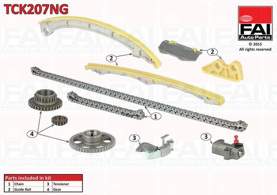 Zestaw łańcucha rozrządu FAI AutoParts tck207ng