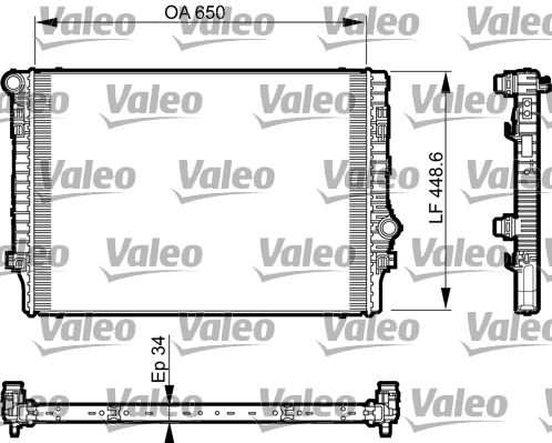 Chłodnica, układ chłodzenia silnika VALEO 735548