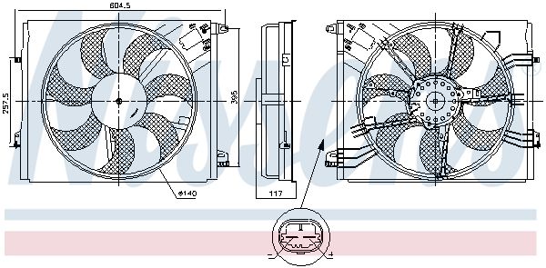 Wentylator, chłodzenie silnika NISSENS 850050