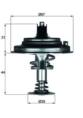 Termostat, płyn chłodzący MAHLE TX2680D