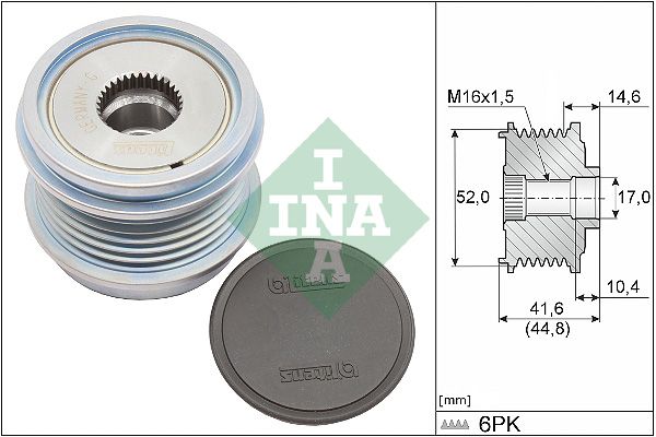 Alternator - sprzęgło jednokierunkowe INA 535034310