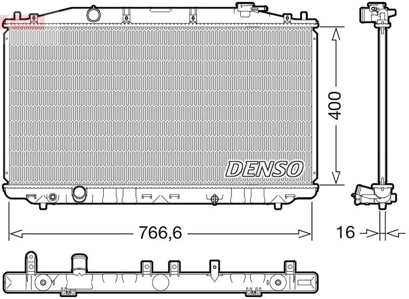 Chłodnica, układ chłodzenia silnika DENSO DRM40051