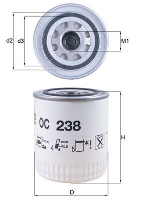 Filtr oleju KNECHT OC 238