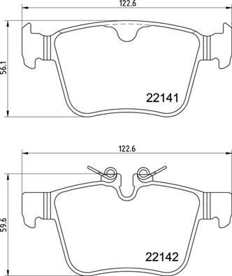 Zestaw klocków hamulcowych, hamulce tarczowe BREMBO P 36 037