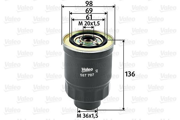Filtr paliwa VALEO 587707