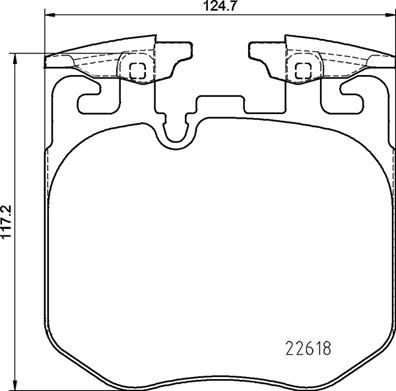 Zestaw klocków hamulcowych, hamulce tarczowe BREMBO P 06 106