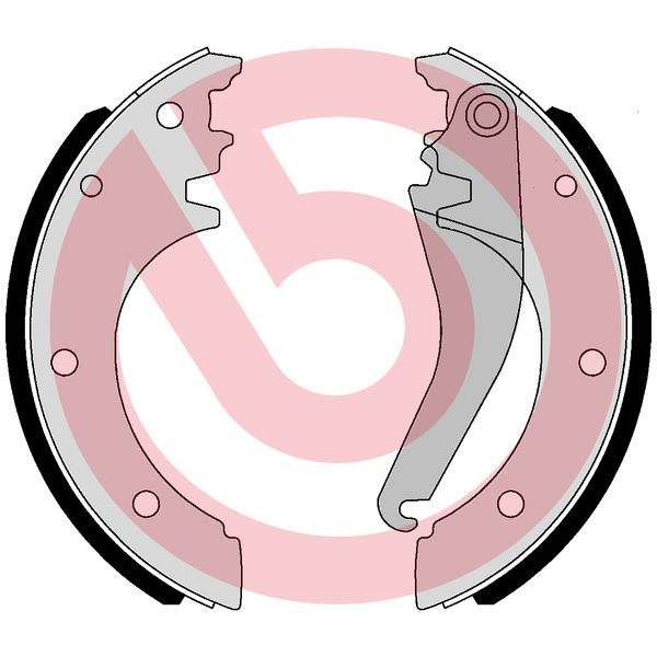 Zestaw szczęk hamulcowych, hamulec postojowy BREMBO S A6 509