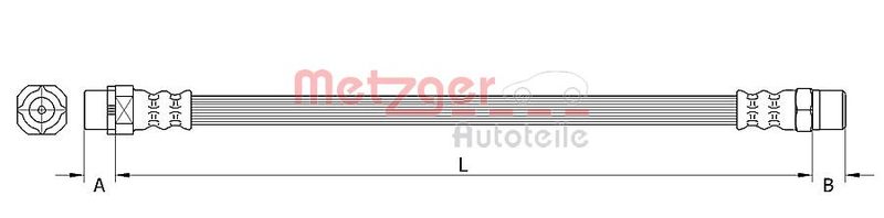 Przewód hamulcowy elastyczny METZGER 4114081