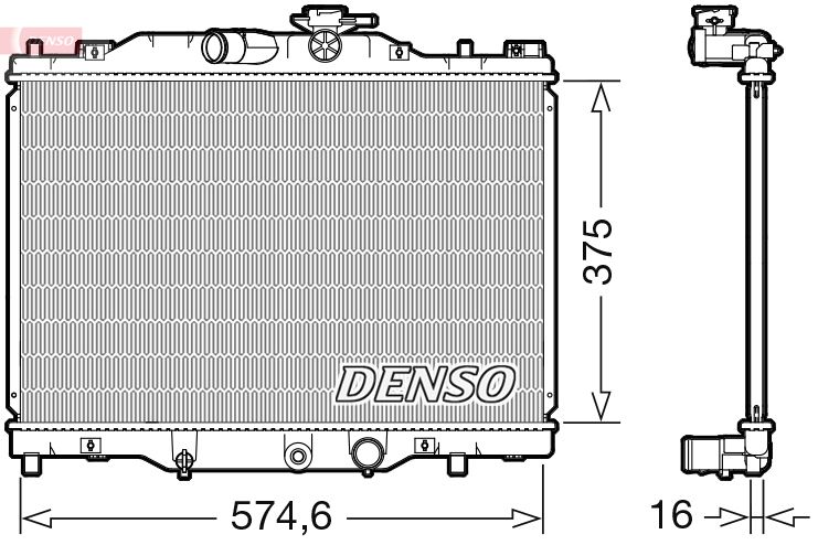 Chłodnica, układ chłodzenia silnika DENSO DRM44043