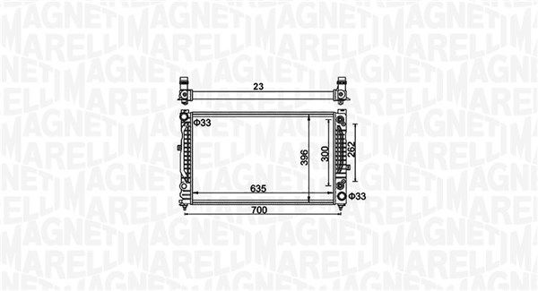 Chłodnica, układ chłodzenia silnika MAGNETI MARELLI 350213185500