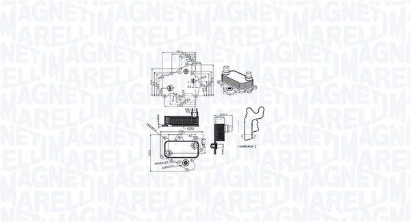 Chłodnica oleju, olej silnikowy MAGNETI MARELLI 350300000400