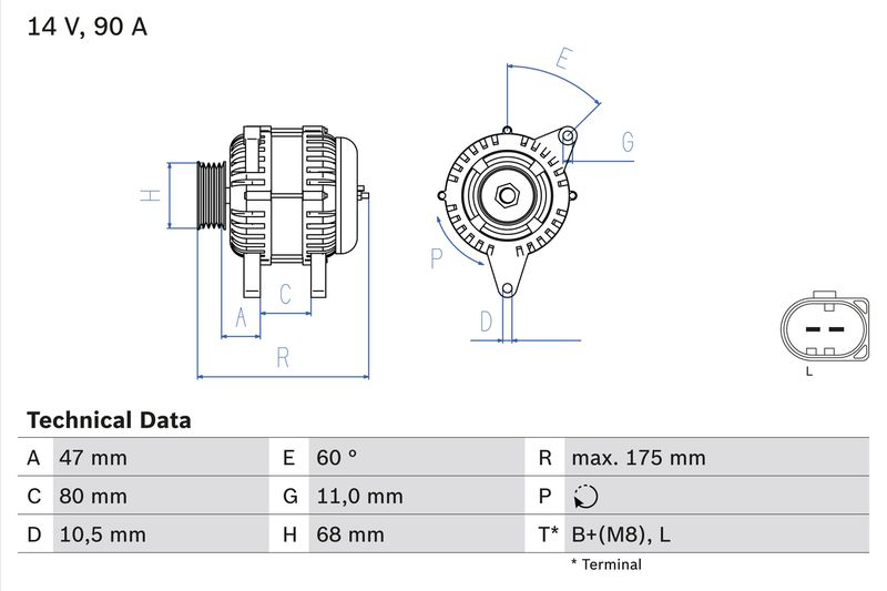Alternator BOSCH 0 986 041 960