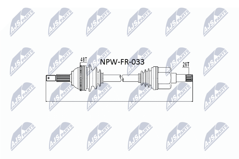 Wał napędowy NTY NPW-FR-033