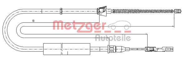 Cięgło, hamulec postojowy METZGER 10.7507