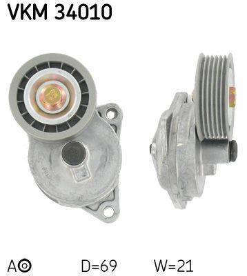 Rolka napinacza, pasek klinowy wielorowkowy SKF VKM 34010