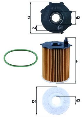 Filtr oleju MAHLE OX171/2D1