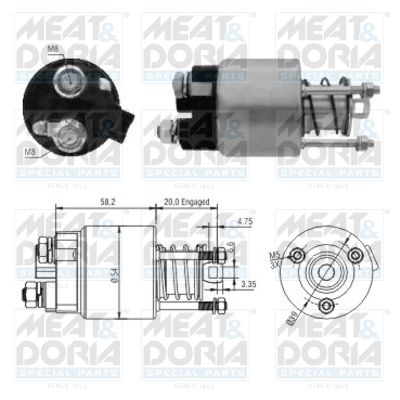 Włącznik elektromagnetyczny, rozrusznik MEAT & DORIA 46101
