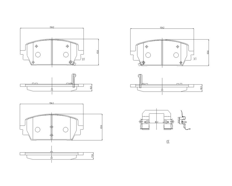 Zestaw klocków hamulcowych, hamulce tarczowe BREMBO P 30 151