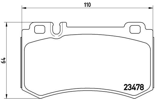 Zestaw klocków hamulcowych, hamulce tarczowe BREMBO P 50 061