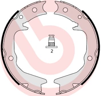 Zestaw szczęk hamulcowych, hamulec postojowy BREMBO S 54 519