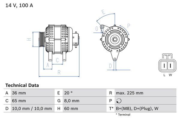 Alternator BOSCH 0 986 043 981