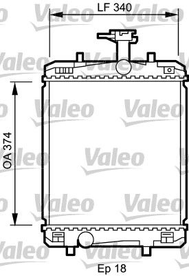 Chłodnica, układ chłodzenia silnika VALEO 735072