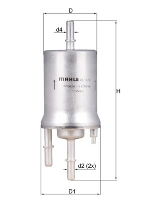 Filtr paliwa KNECHT KL 572