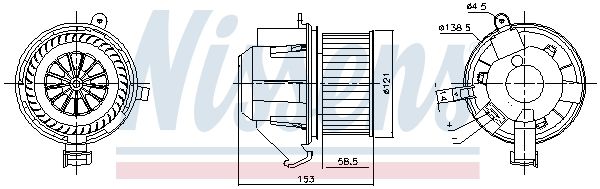 Wentylator wewnętrzny NISSENS 87607