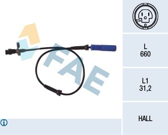 Czujnik, prędkość obrotowa koła FAE 78045