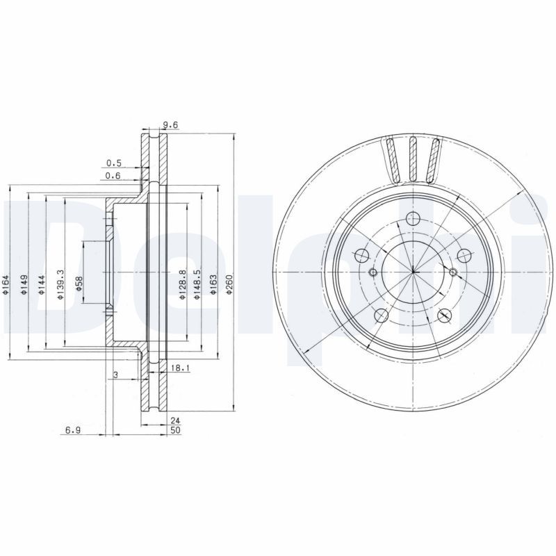 Tarcza hamulcowa DELPHI BG2767