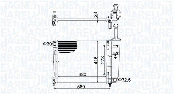Chłodnica, układ chłodzenia silnika MAGNETI MARELLI 350213155700