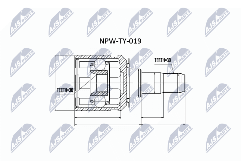 Zestaw przegubu, wał napędowy NTY NPW-TY-019