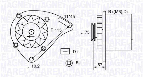 Alternator MAGNETI MARELLI 063321000010