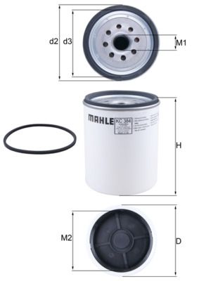 Filtr paliwa MAHLE KC384D