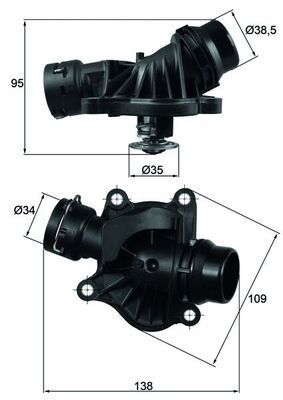 Termostat, płyn chłodzący MAHLE TI23488
