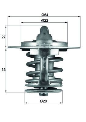 Termostat, płyn chłodzący MAHLE TX8477
