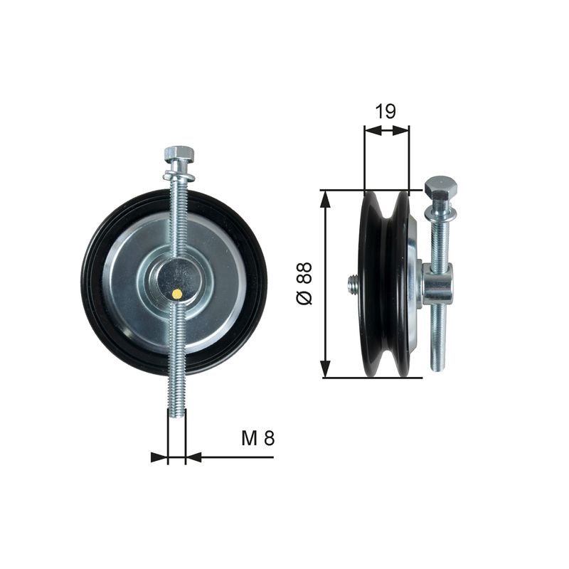 Rolka napinacza, pasek klinowy GATES t39361