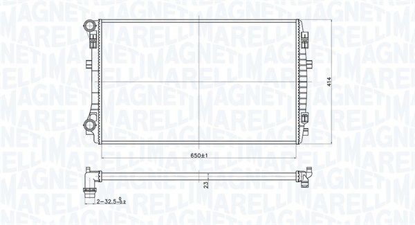 Chłodnica, układ chłodzenia silnika MAGNETI MARELLI 350213173400