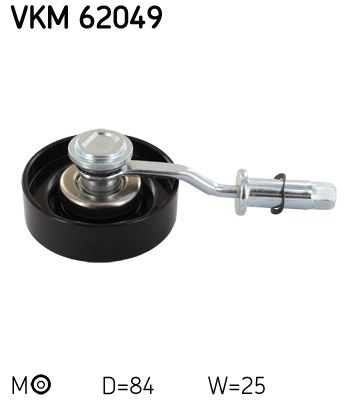 Rolka napinacza, pasek klinowy wielorowkowy SKF VKM62049