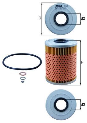 Filtr oleju MAHLE OX68D