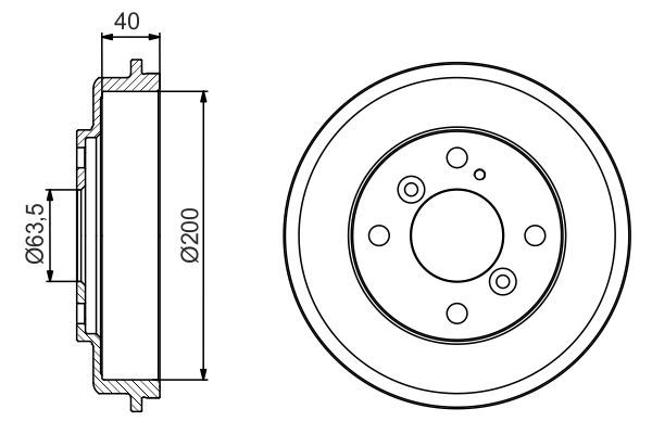 Bęben hamulcowy BOSCH 0986477240