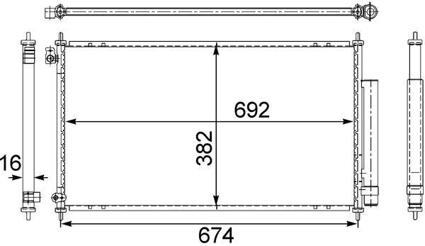 Skraplacz, klimatyzacja MAHLE AC467001S