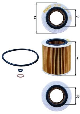 Filtr oleju MAHLE OX387D